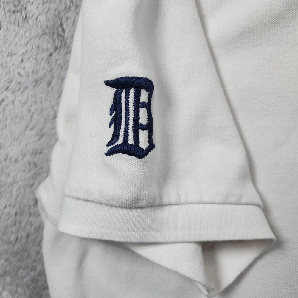 VINTAGE Detroit Tigers Polo Shirt Mens Large MLB Baseball Puma Comerica Park Y2K - Picture 4 of 11